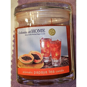 New Colonial at Home aromatic papaya tea scented Candle - 2 wicks - 8 oz